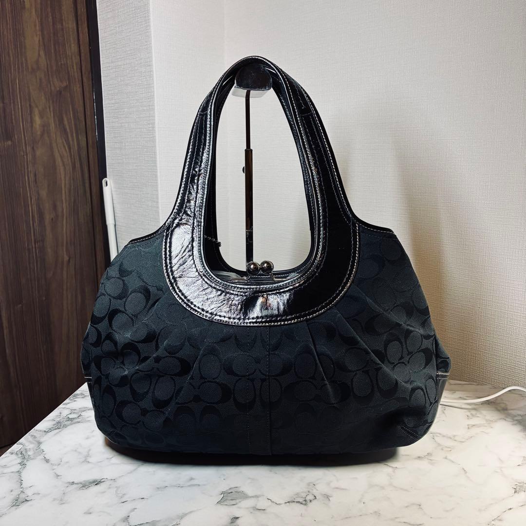 COACH F14380 プリーテッド サッチェル エルゴ バッグ がま口