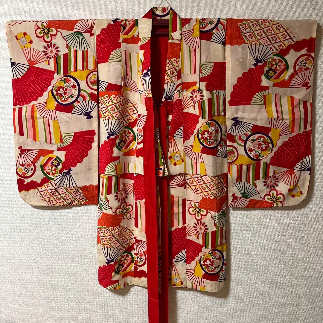 七五三　5歳　7歳　女の子　正絹　アンティーク