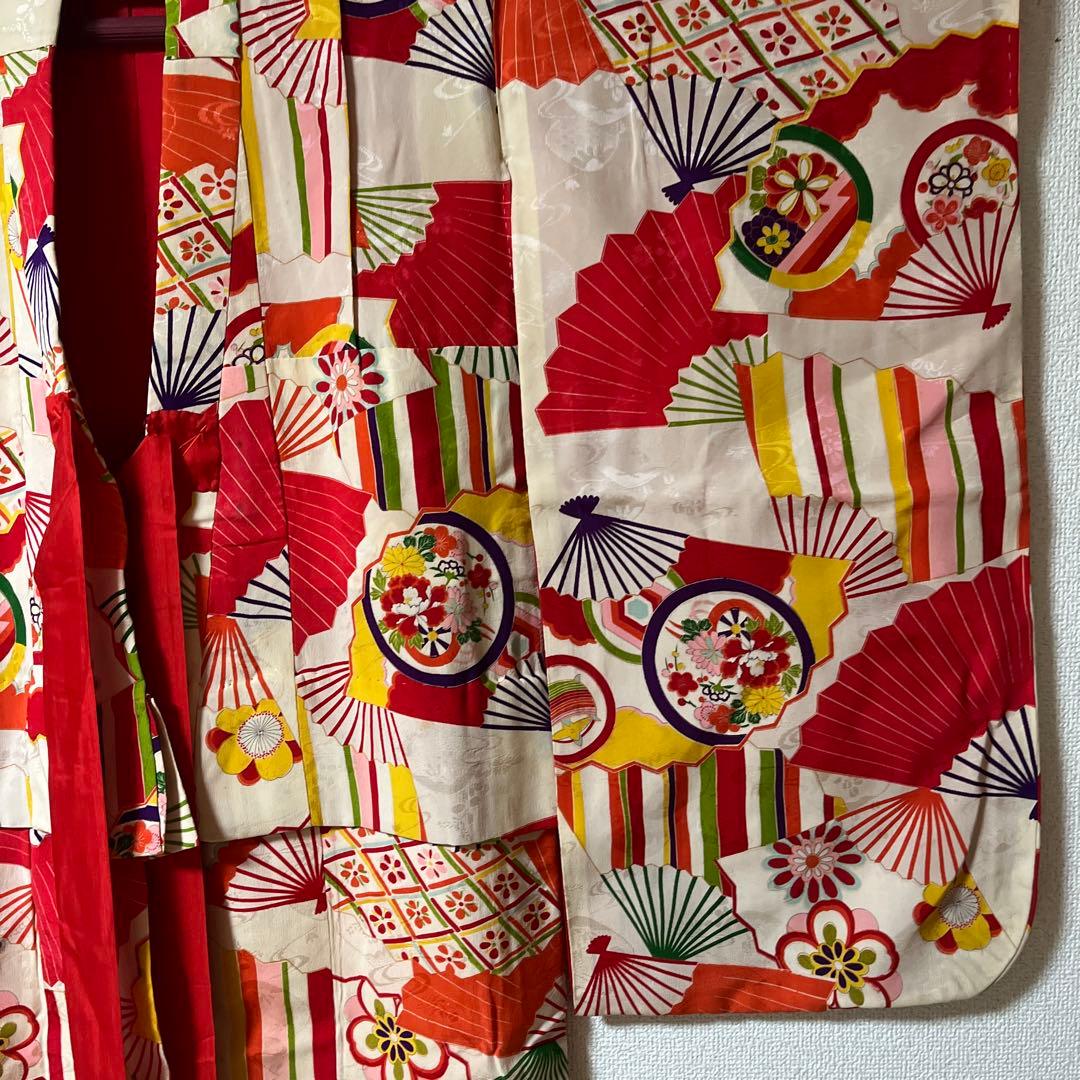 七五三　5歳　7歳　女の子　正絹　アンティーク