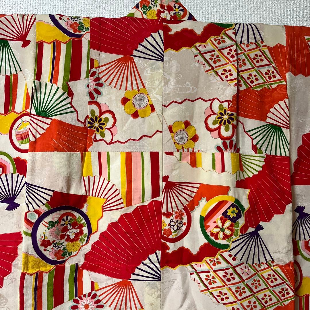 七五三　5歳　7歳　女の子　正絹　アンティーク