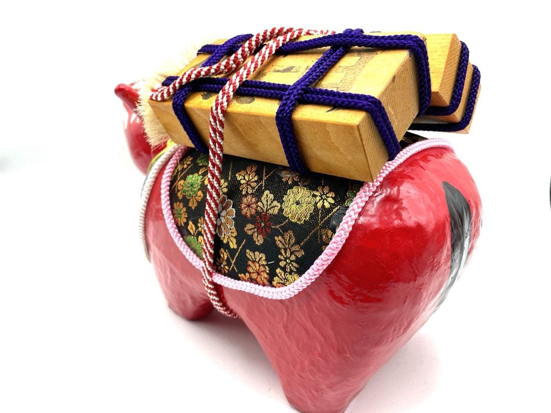 赤べこ　千両べこ　金運招福　商売繁盛　激レア　新品　張子　伝統民芸品　　超希少品