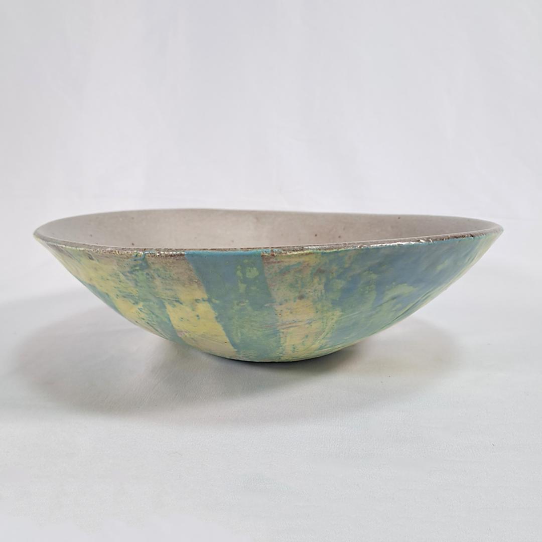 勝間田千恵子作「色絵大鉢」/陶器