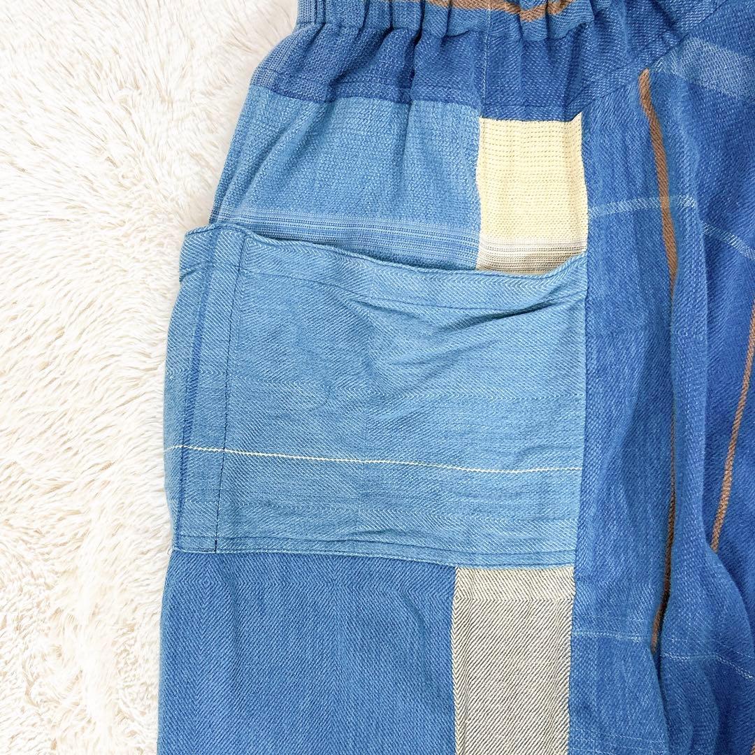 tamaki niime タルンパンツ　ショート　ブルー系