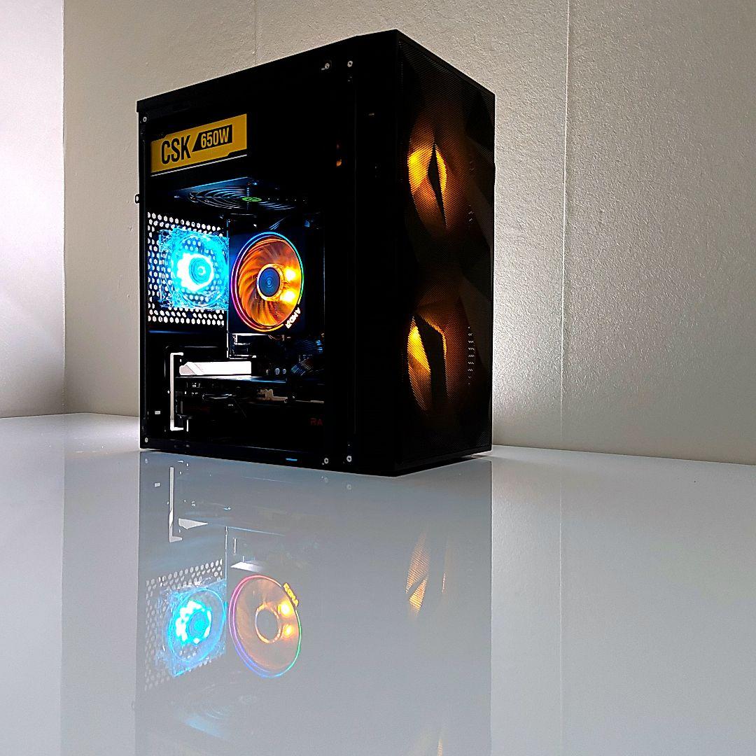 【コンパクト ゲーミングPC】デスクトップ／ミニタワー／ブラック／光る LED