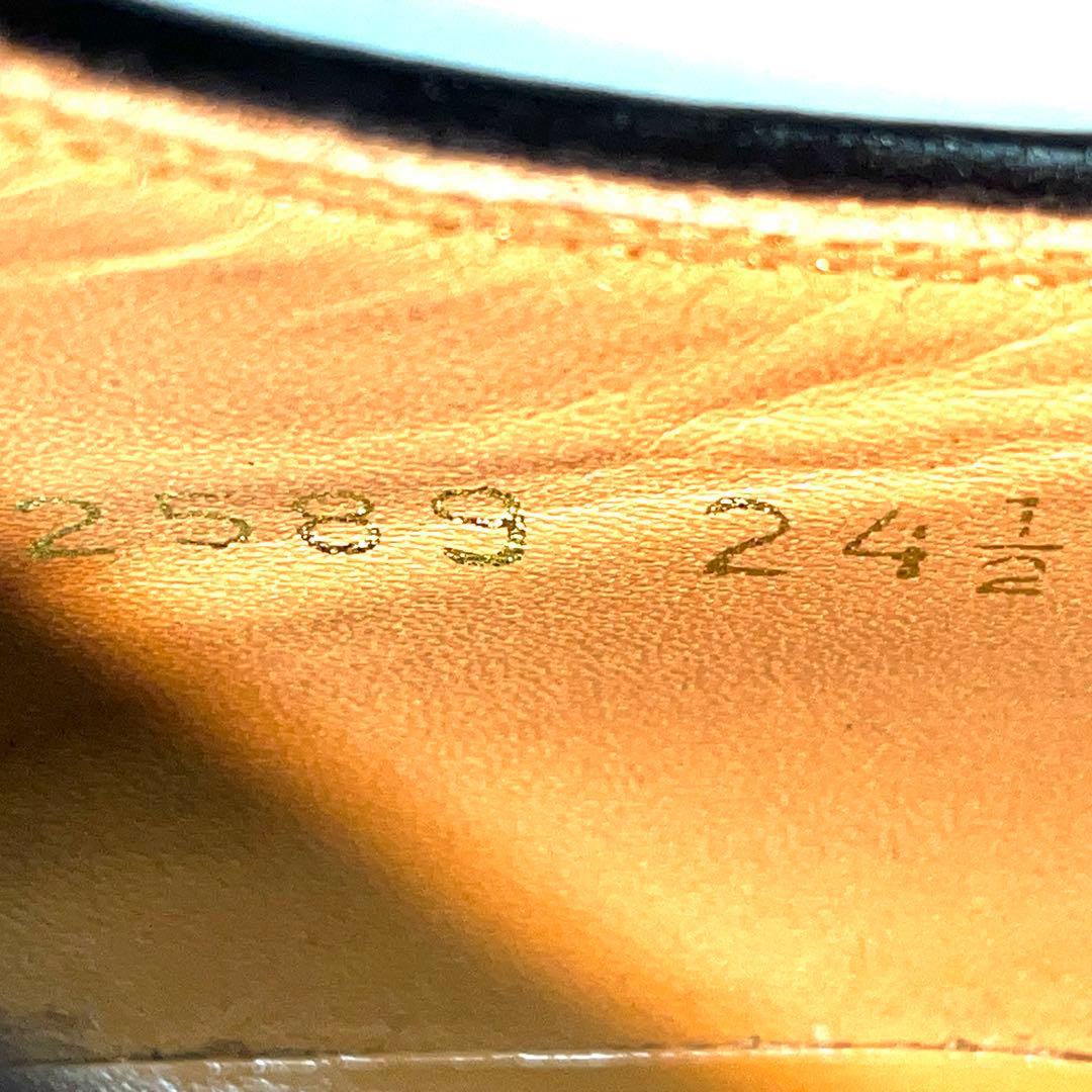 ★極美品★REGAL リーガル★ウィングチップ★24.5★黒　ブラック★