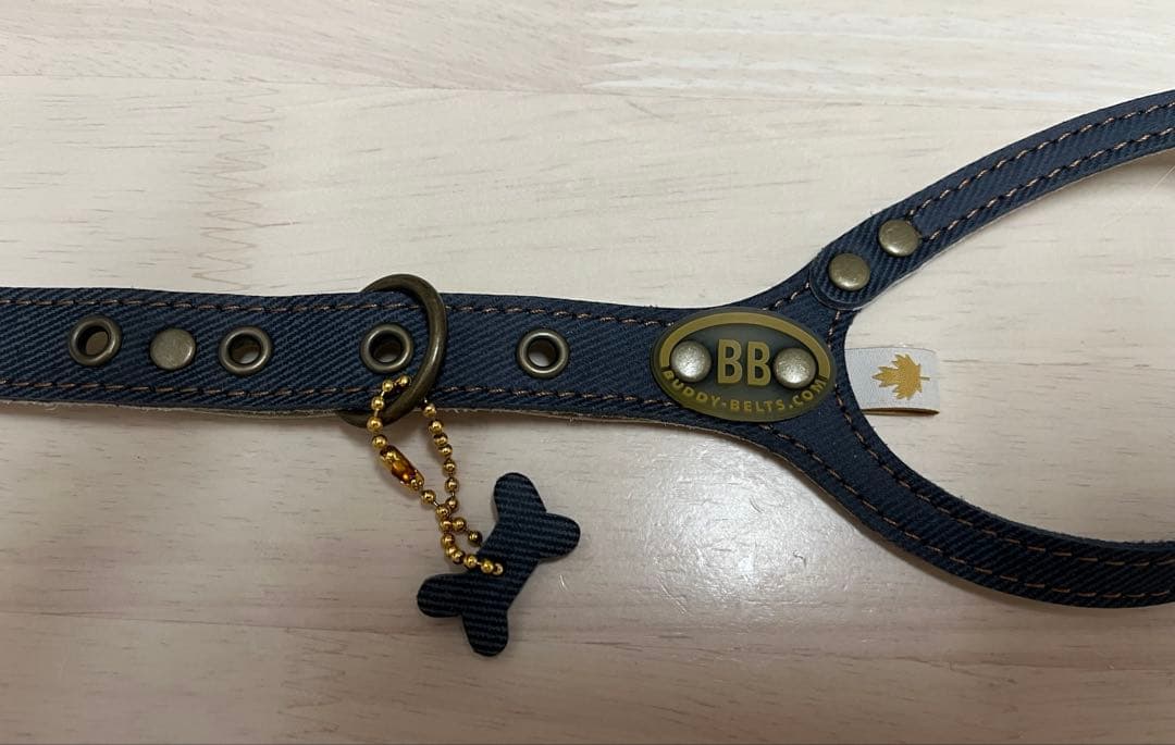 バディベルト 限定色 ブルージーン ハーネス(スワロフスキー付)リード セット