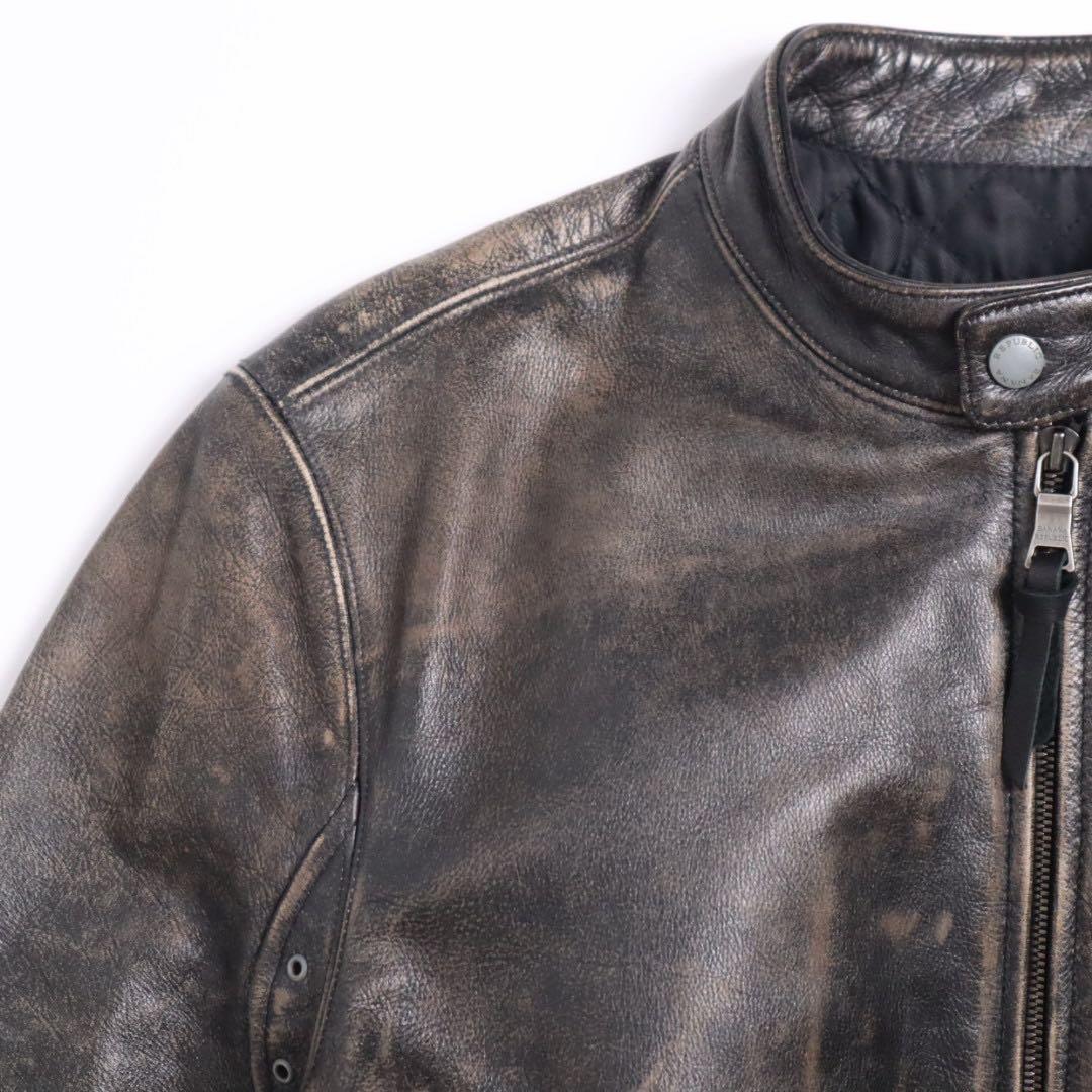 BANANA REPUBLIC vintage加工 ライダース レザージャケット
