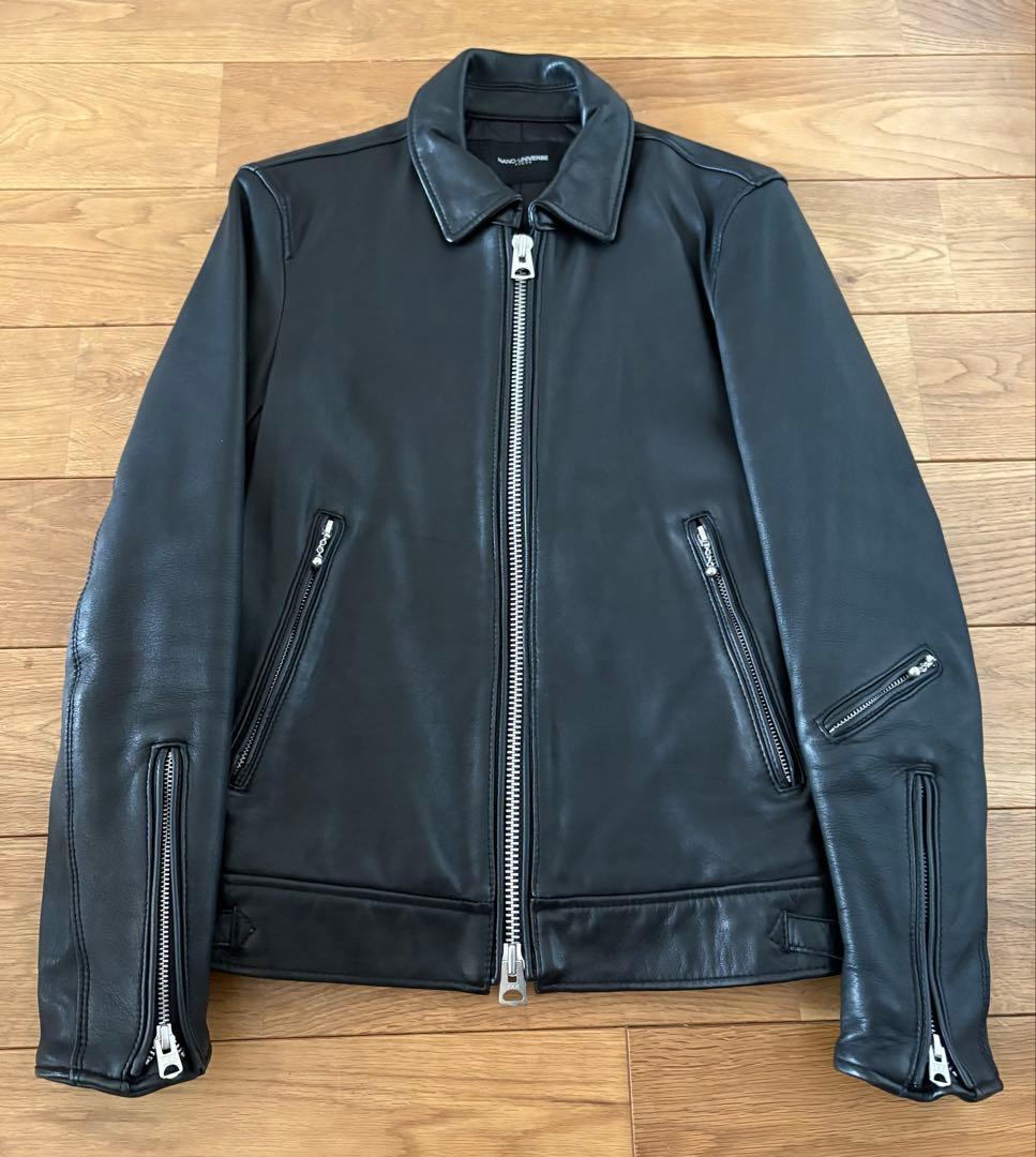 nano universe レザー シングル ライダースジャケット