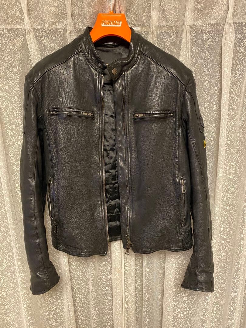 ★激レア　デウスDeus ライダースレザージャケット　ブライトリング　L★バイク