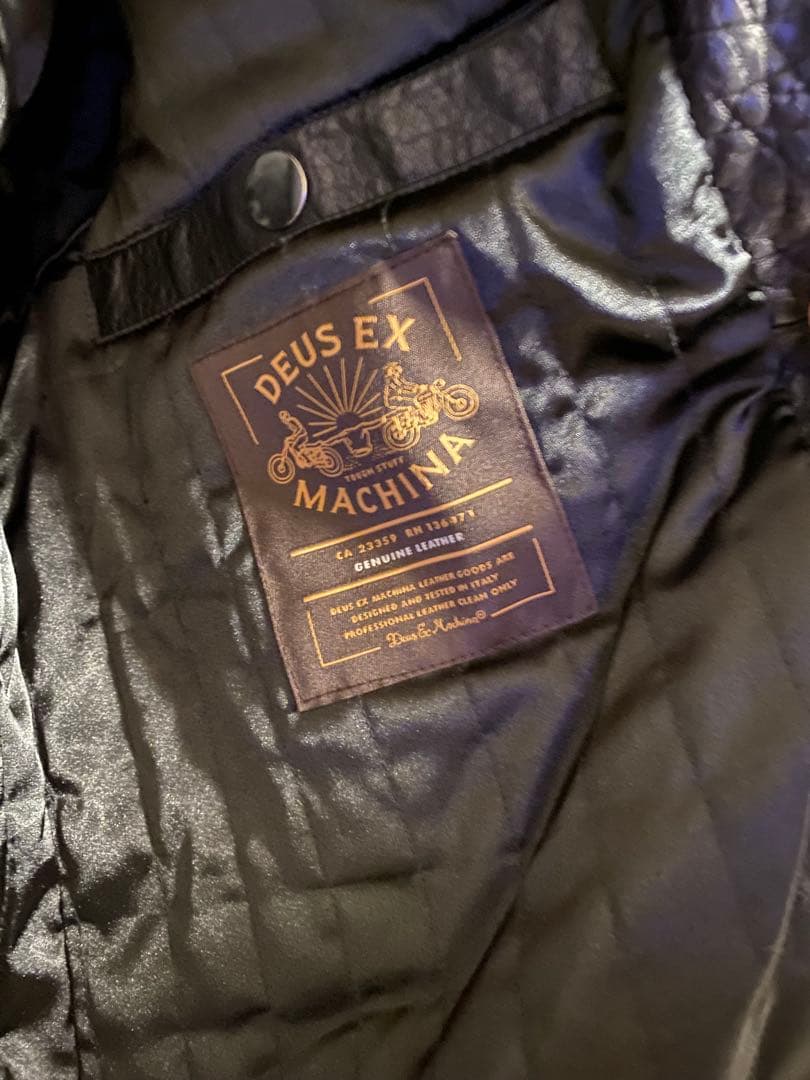 ★激レア　デウスDeus ライダースレザージャケット　ブライトリング　L★バイク