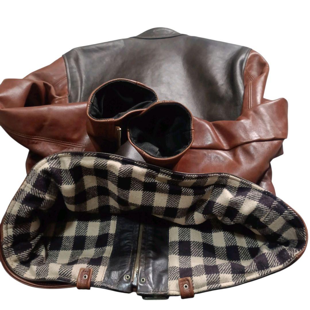 ✨The REAL McCOY'S ホースハイド ベルト付 シングルライダース