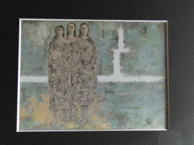 高山辰雄、【山の音のする】、希少な額装用画集より、新品額装付、状態良好