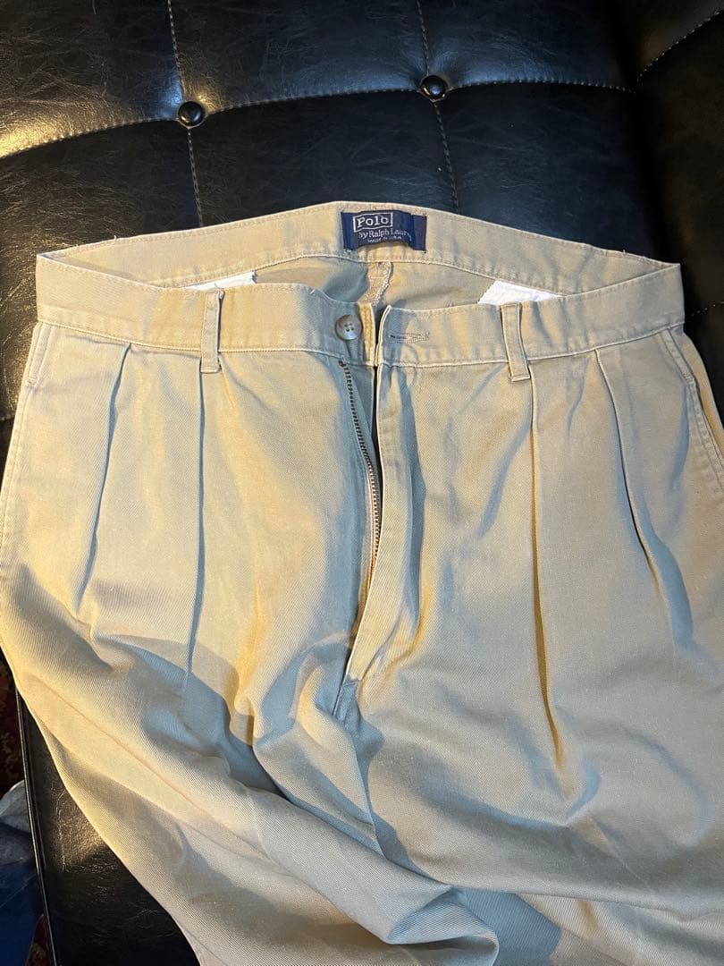 ラルフローレン　ralph lauren USA製 ポロチノ W33 ベージュ