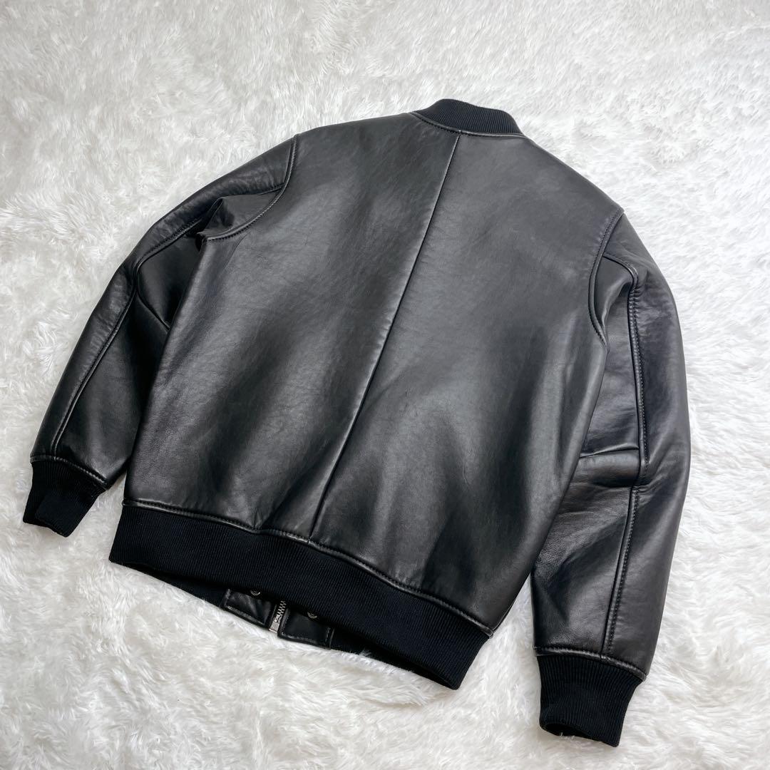 極美品✨DIESEL ボンバージャケット ラムスキン シングル MA-1 S