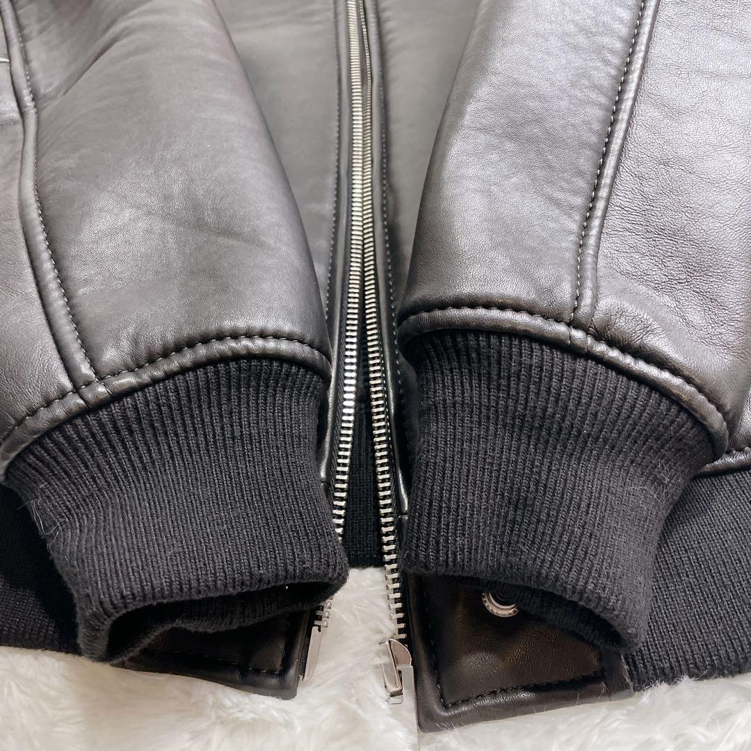 極美品✨DIESEL ボンバージャケット ラムスキン シングル MA-1 S