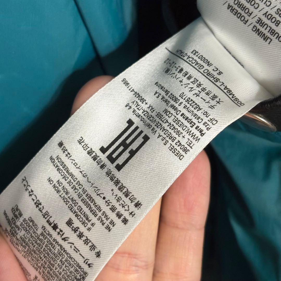 美品 DIESEL L-SHIRO JACKET 羊革 ライダースジャケット L