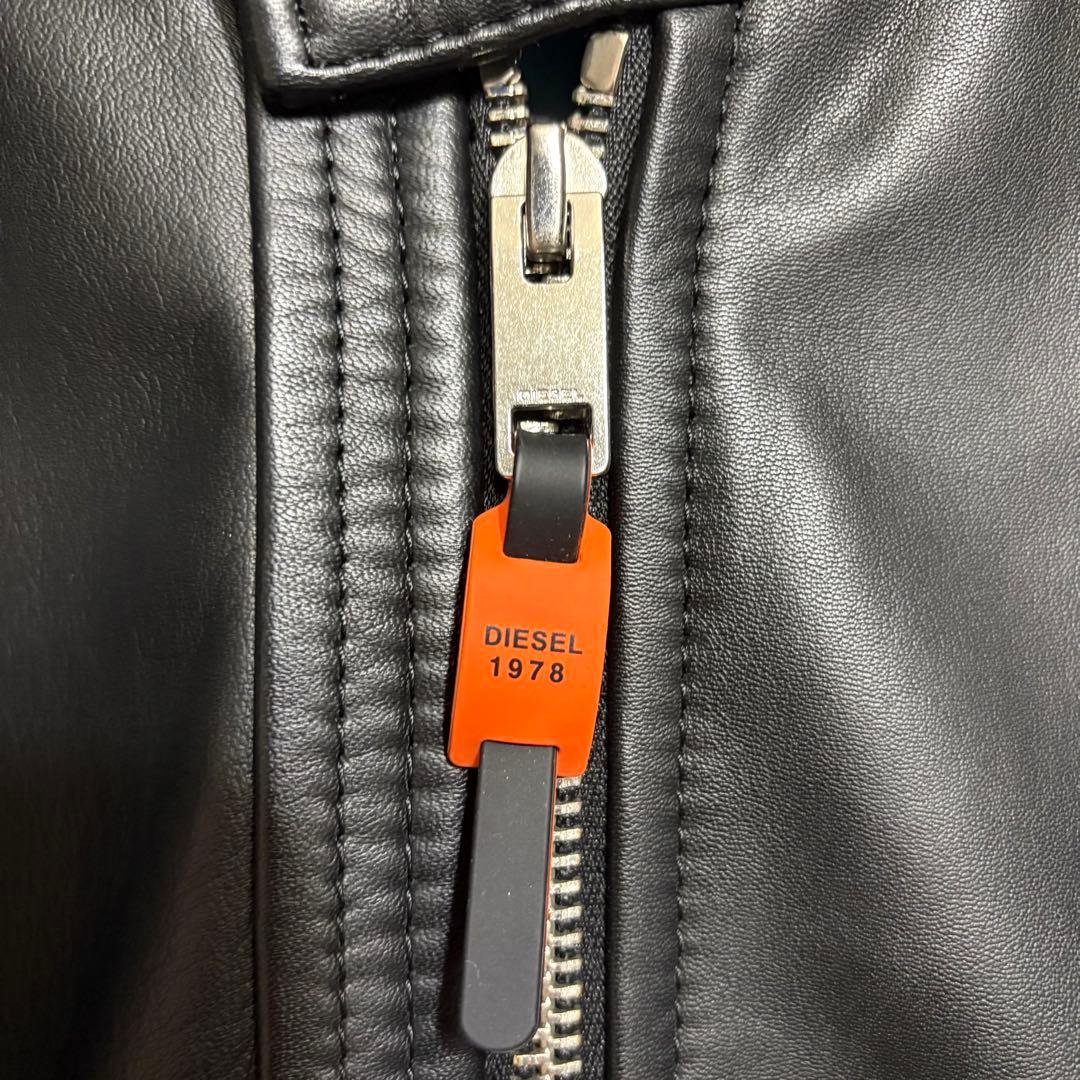 美品 DIESEL L-SHIRO JACKET 羊革 ライダースジャケット L