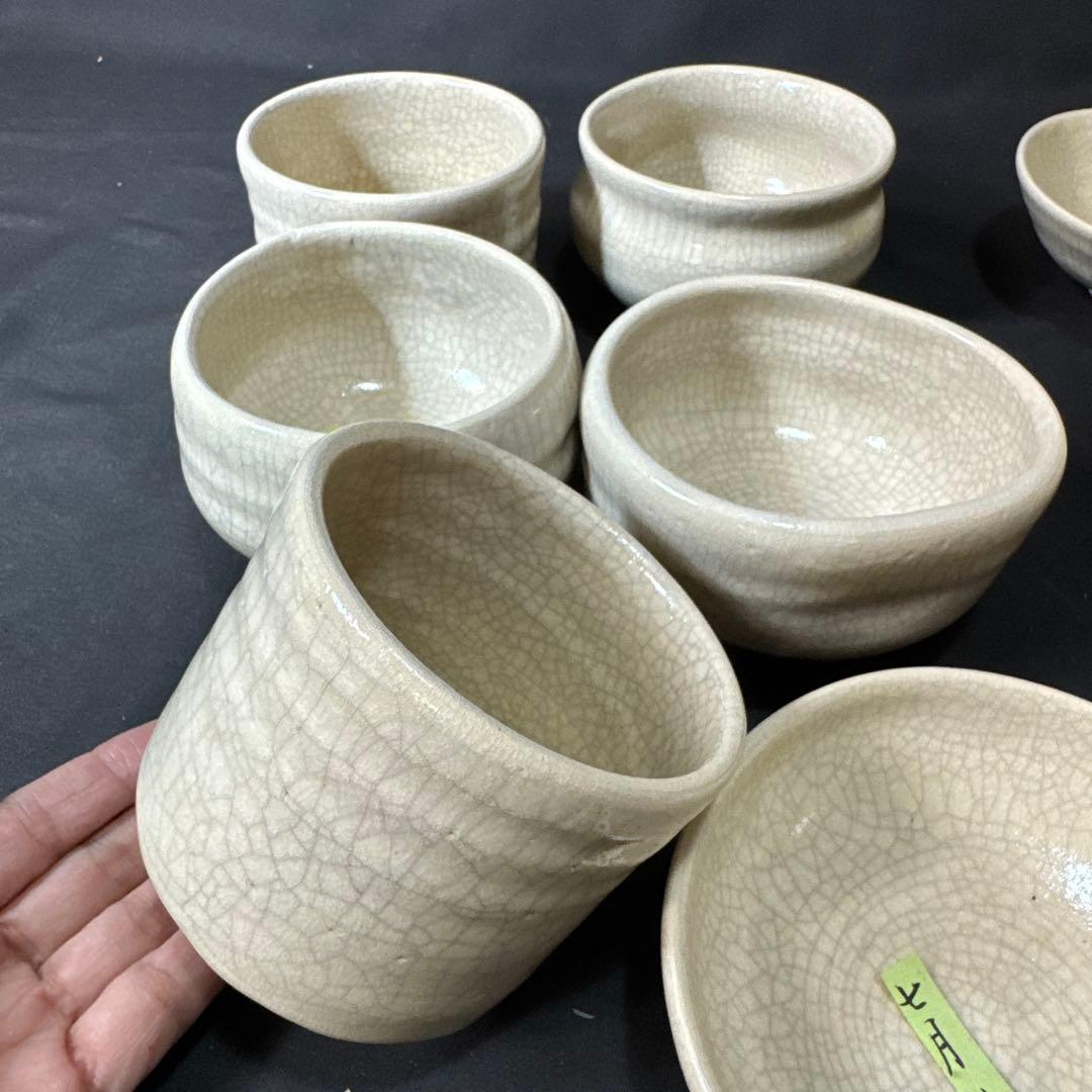 H72 送料無料　抹茶碗　十二月茶碗10個　楽七　茶道　茶道具　楽焼 木箱