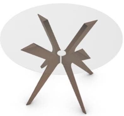 ダイニングテーブル Calligaris TOKYO Φ1100・ガラス天板