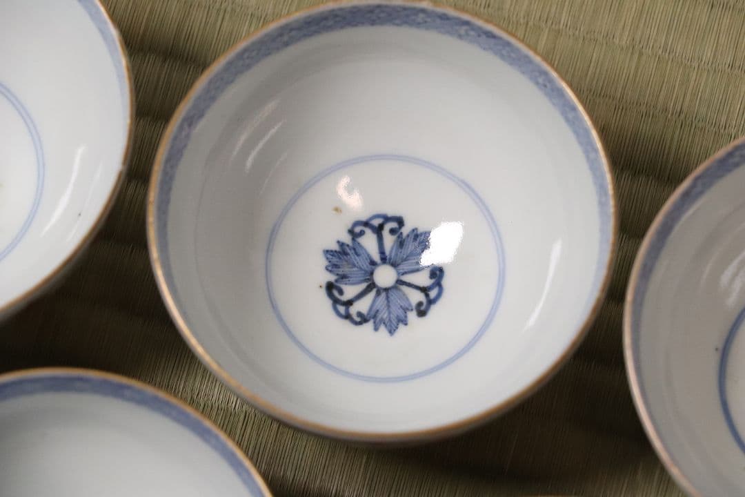 太明年製 赤玉瓔珞文 古伊万里 茶呑 茶碗 口径9.4cm 色絵 錦手MA423