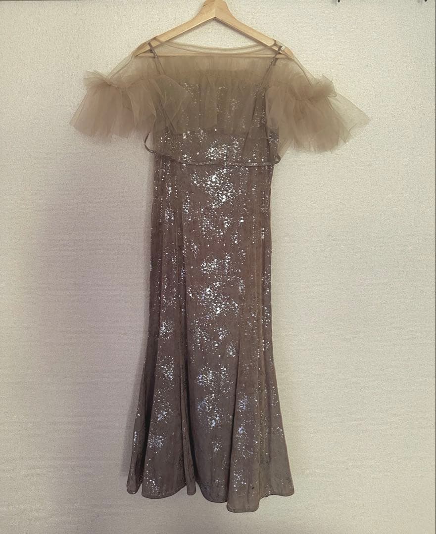 leja チュールフリルボレロペイントマーメイドワンピースドレス