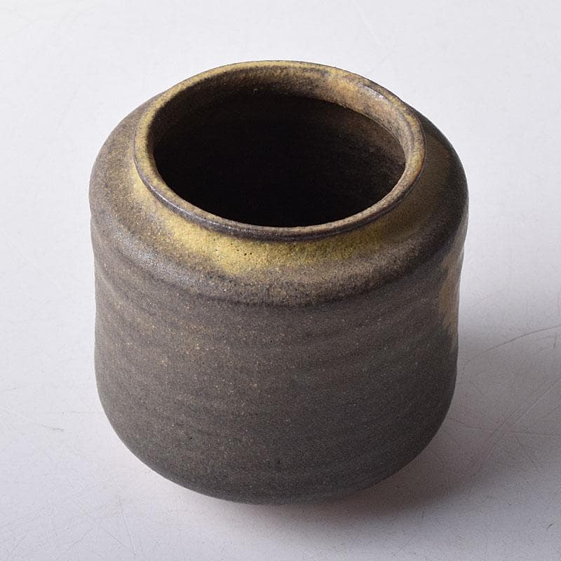 茶道具　暁窯　岡田暁山造　茶入　仕覆付　共箱　V　7881