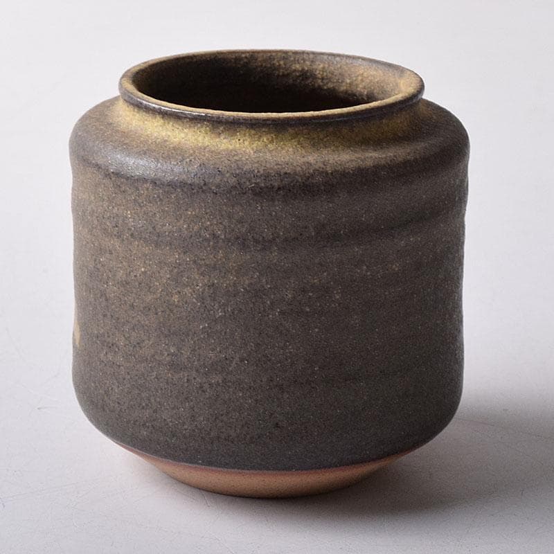 茶道具　暁窯　岡田暁山造　茶入　仕覆付　共箱　V　7881