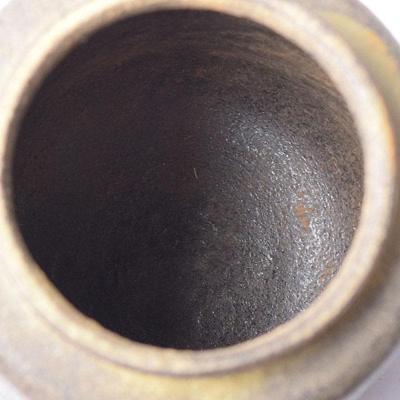 茶道具　暁窯　岡田暁山造　茶入　仕覆付　共箱　V　7881