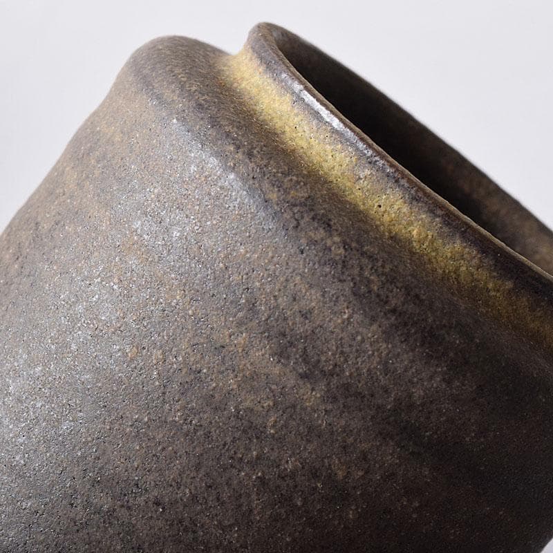 茶道具　暁窯　岡田暁山造　茶入　仕覆付　共箱　V　7881