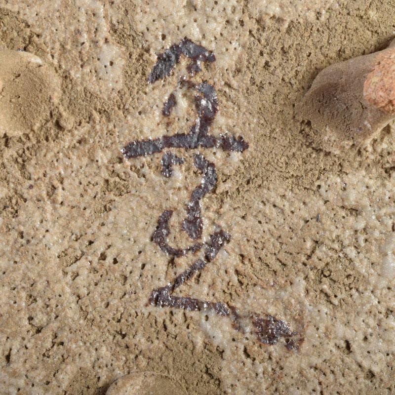 北大路魯山人作　志野焼　絵志野　鉄絵花草文　皿　五客　時代箱　M　8880