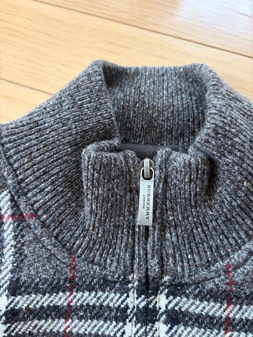 バーバリー　メンズニットブルゾン　L