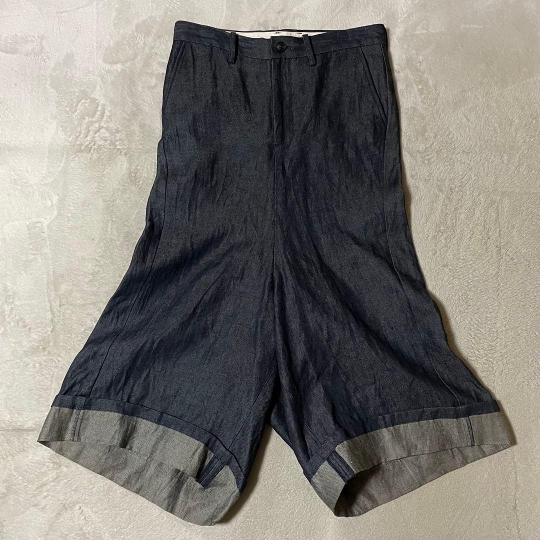 ヨウジヤマモトREGULATION デニムサルエルパンツSz1 美品 麻100%