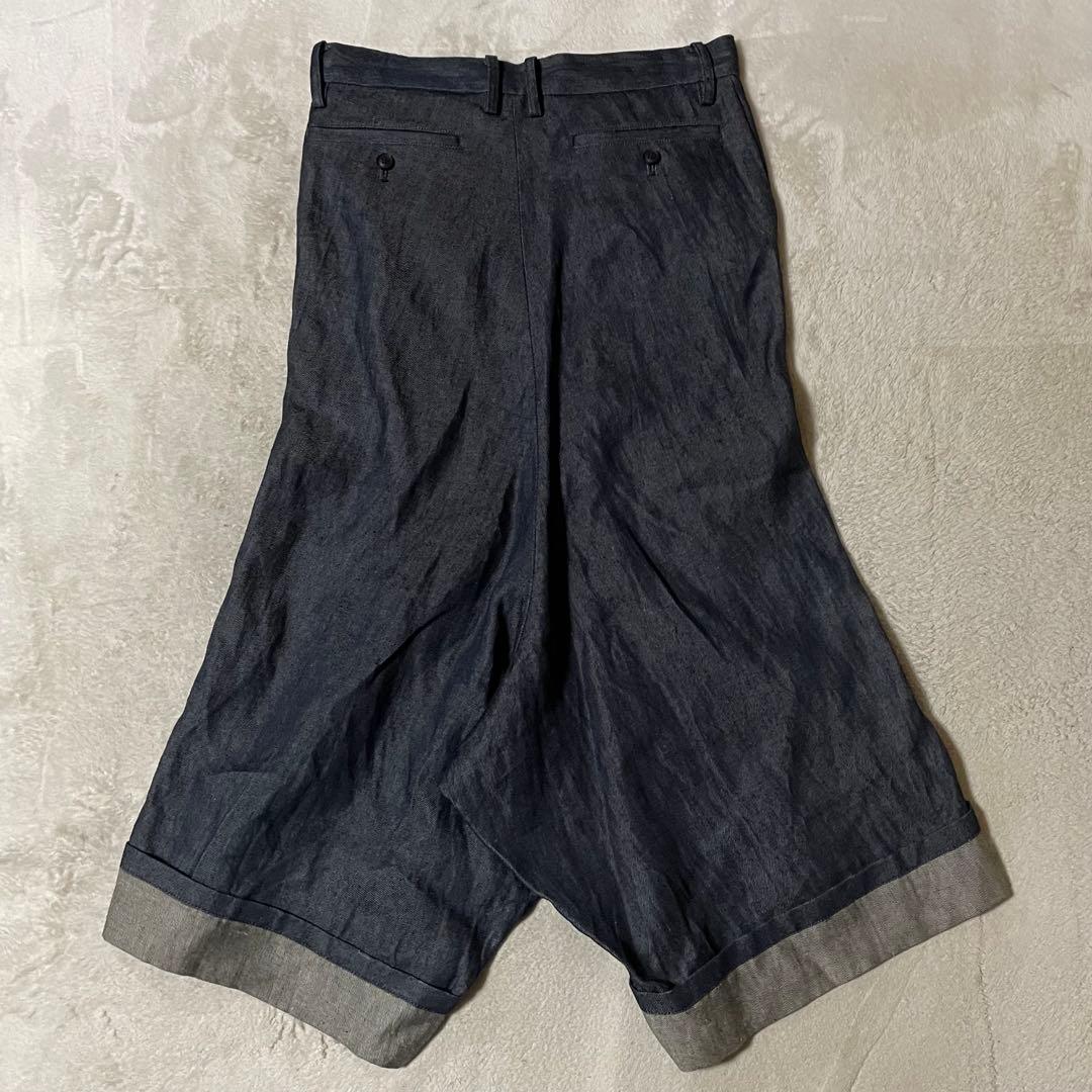 ヨウジヤマモトREGULATION デニムサルエルパンツSz1 美品 麻100%