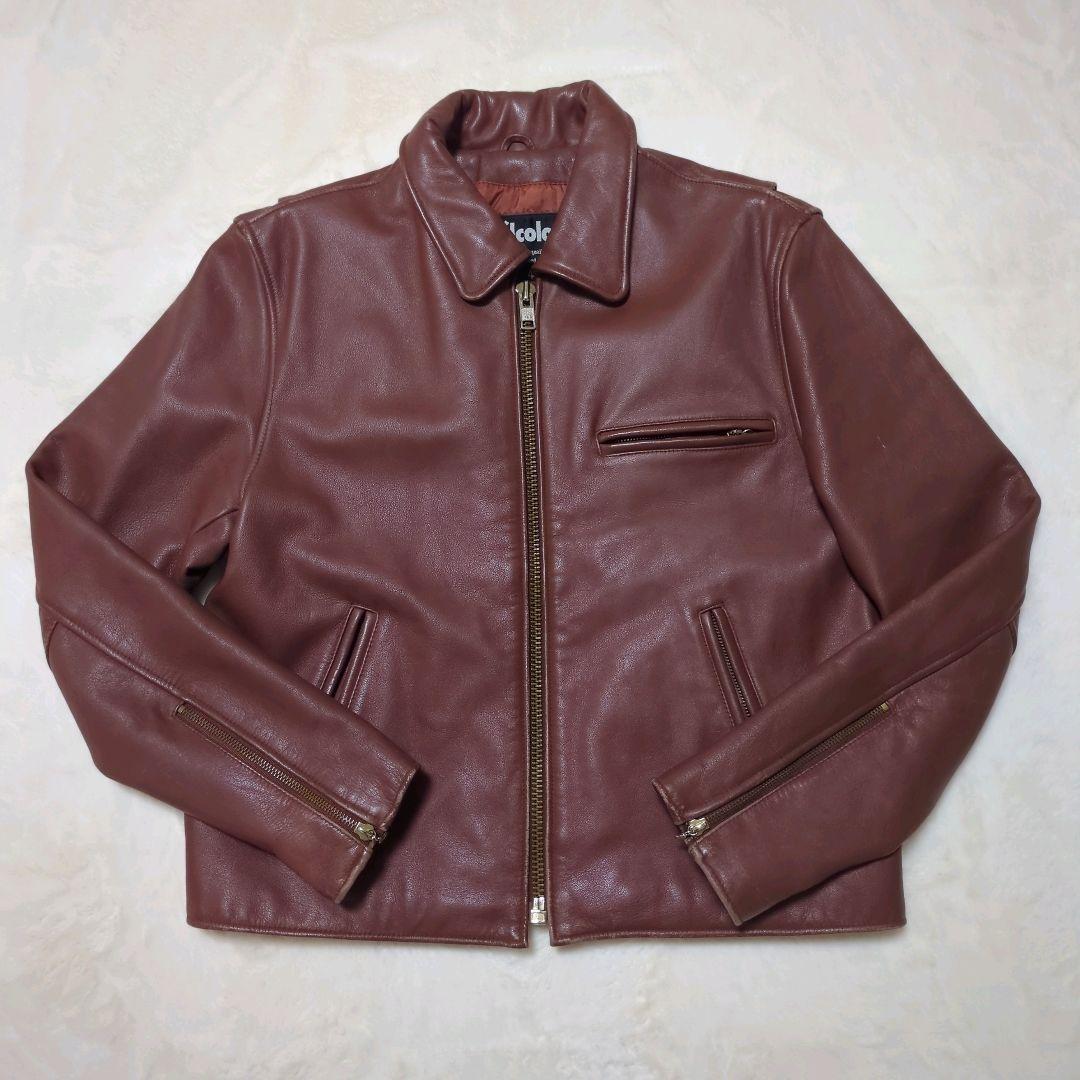 ulcolow アルコロウ レザージャケット ライダース 牛革 カウスキン 茶色