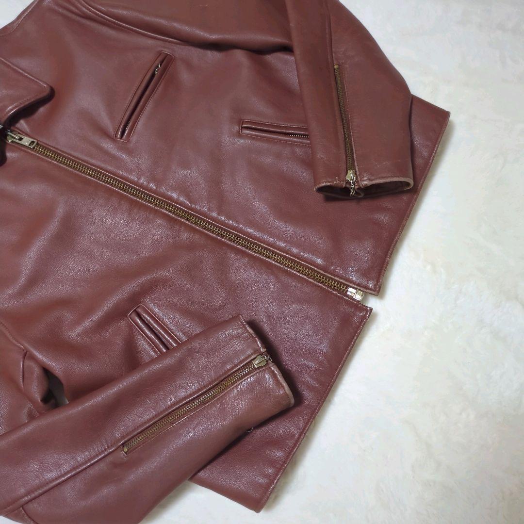 ulcolow アルコロウ レザージャケット ライダース 牛革 カウスキン 茶色