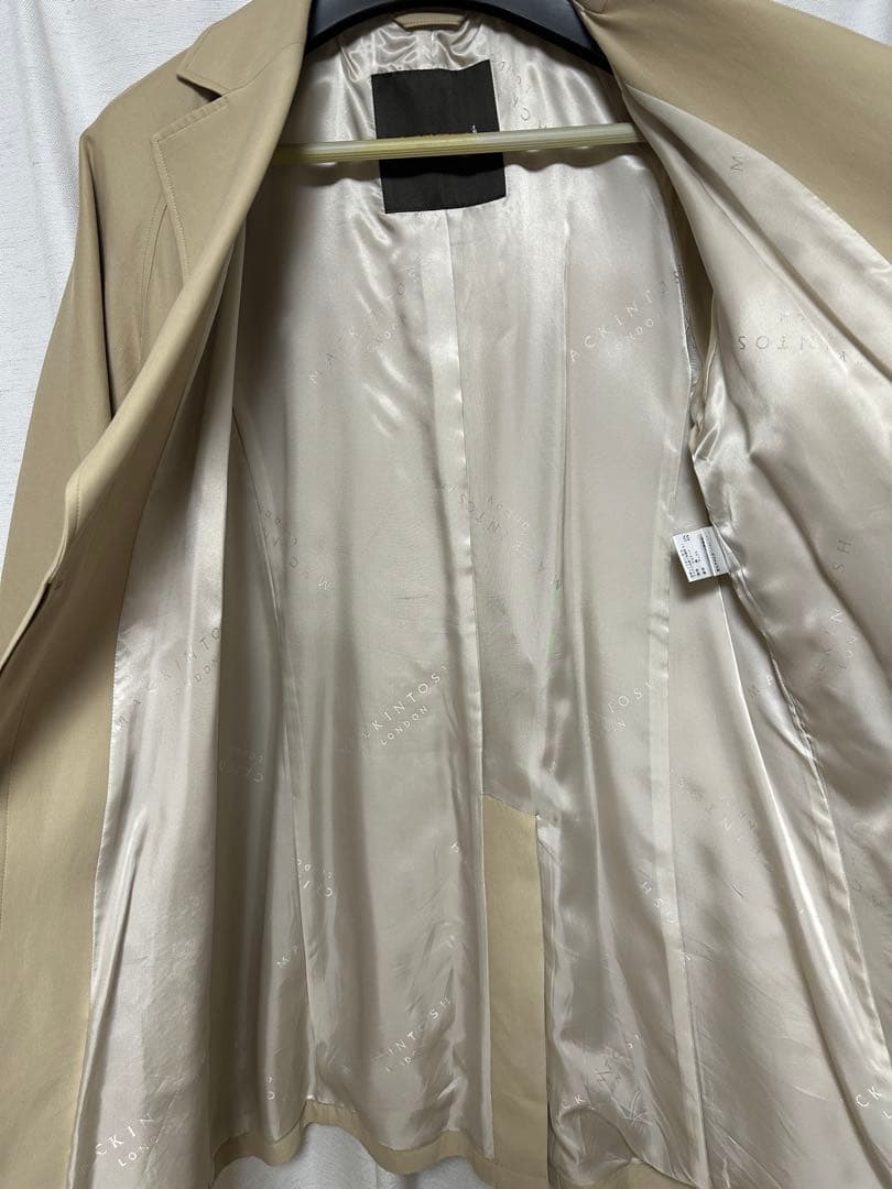 マッキントッシュロンドン　ベージュ ダブルブレスト ロングコート