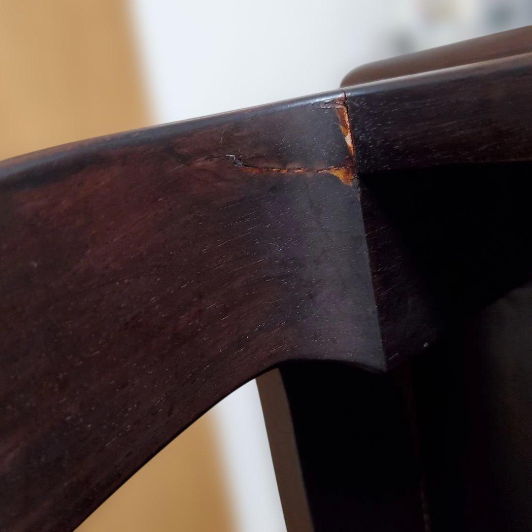 【現地受渡】紫檀製ダークブラウン座卓 縦80cm×横121cm×高さ33cm