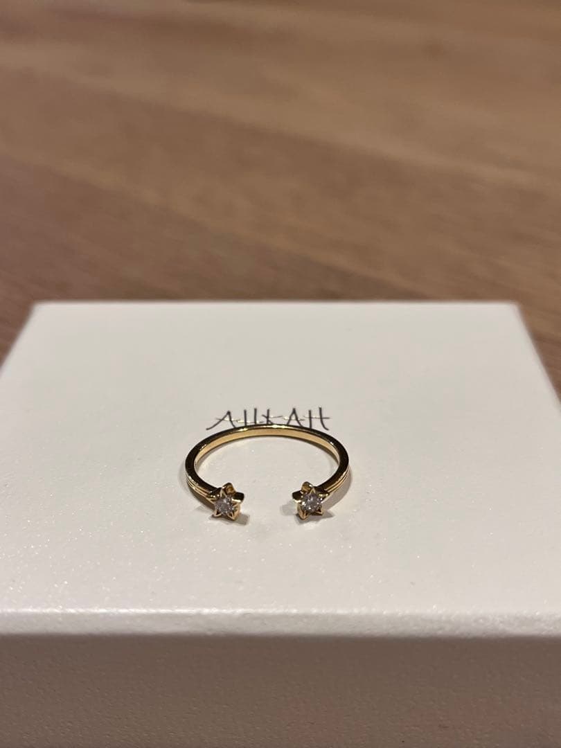 AHKAH / アーカー ツインエトワールリング 9号 K18