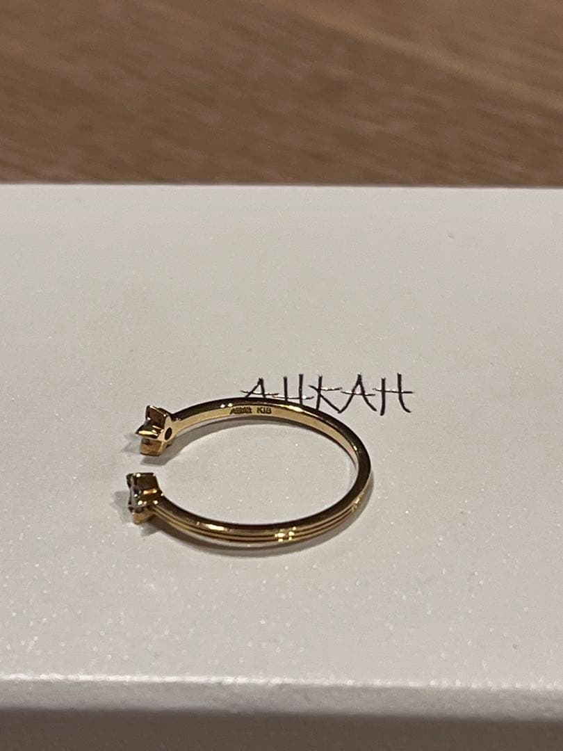 AHKAH / アーカー ツインエトワールリング 9号 K18