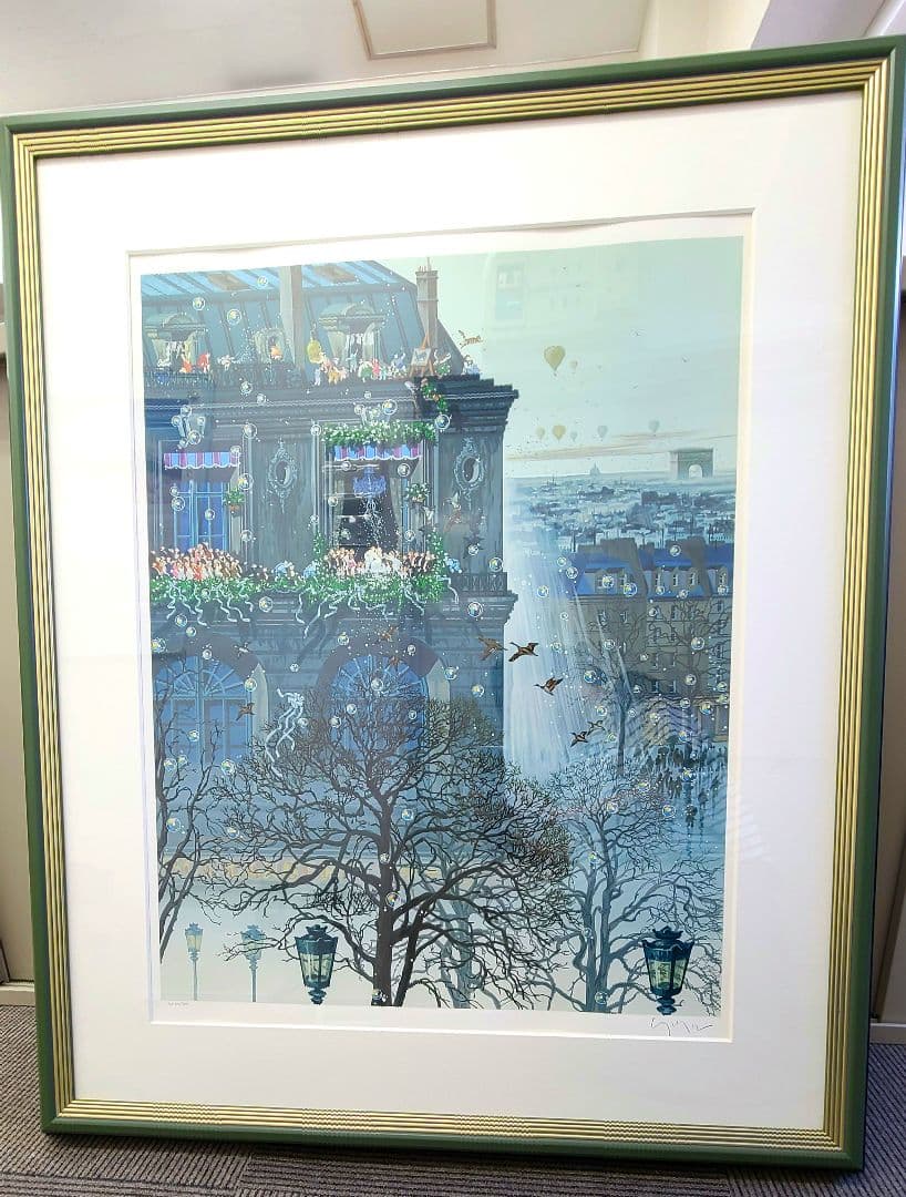 【美品】額縁付き　ヒロヤマガタ　フォギーディウェディング　サイン有