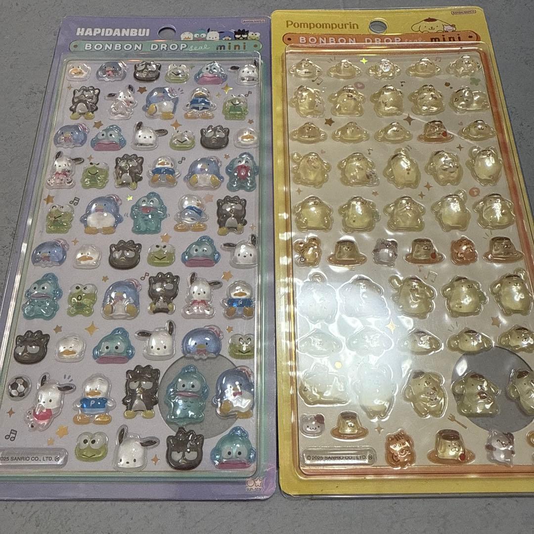 正規品　サンリオミニ　ボンボンドロップシール　8種セット　コンプリート