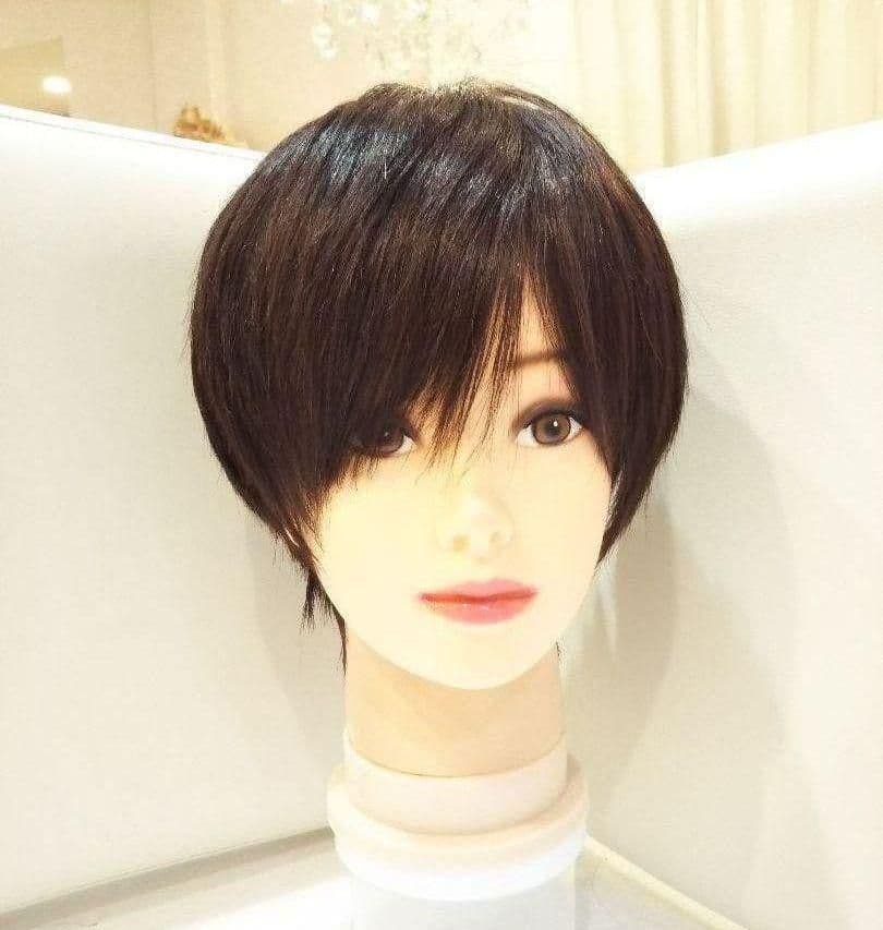 人毛100%ウィッグ総手植えつむじ地肌✨中島健人❣️さら艶髪！美人ショート✨