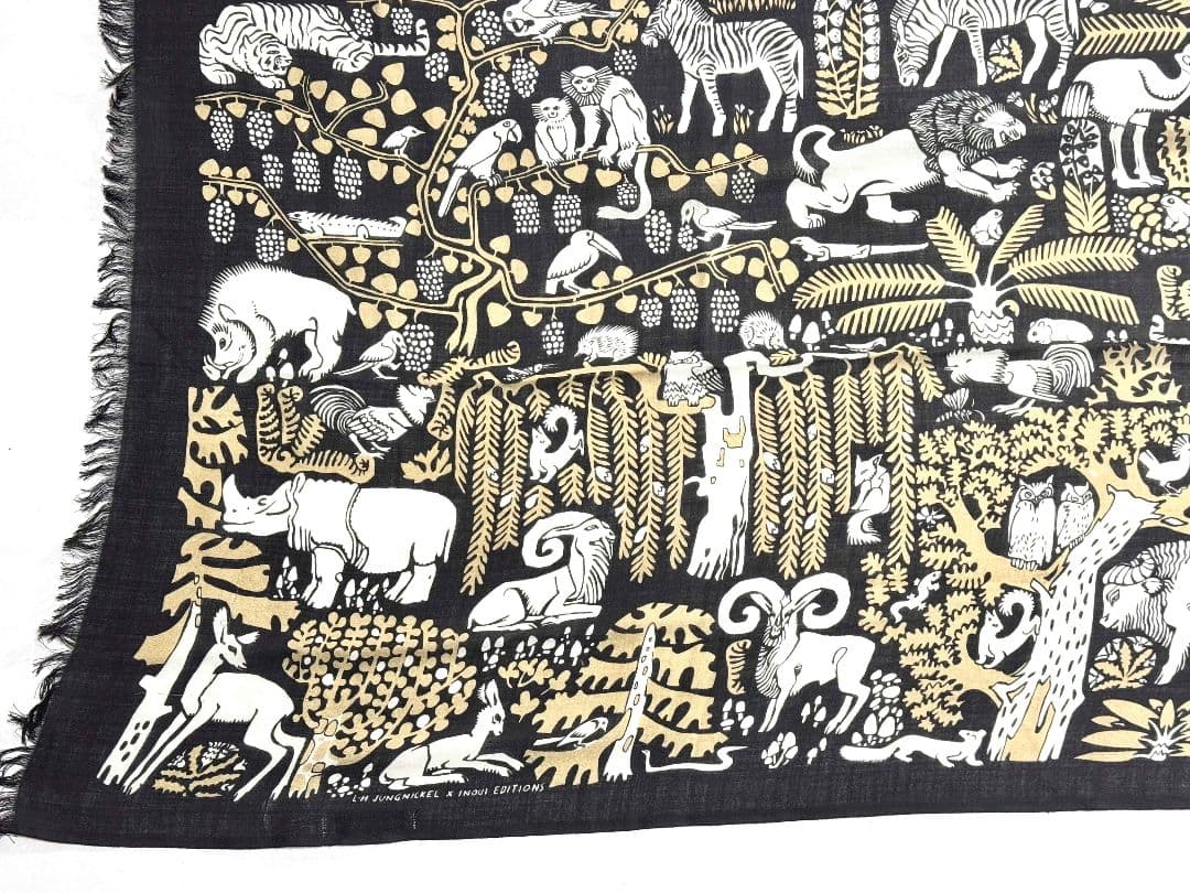 新品INOUI EDITIONS プリント 動物柄マフラー定価2.2万円