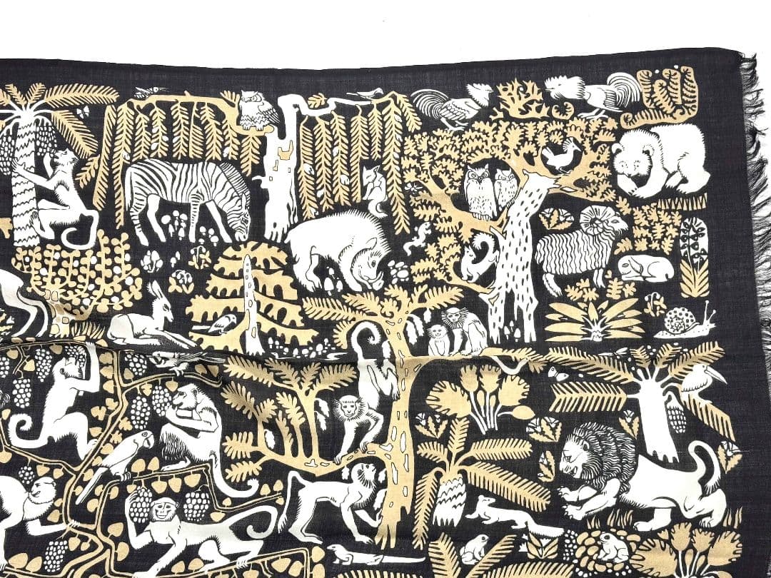 新品INOUI EDITIONS プリント 動物柄マフラー定価2.2万円