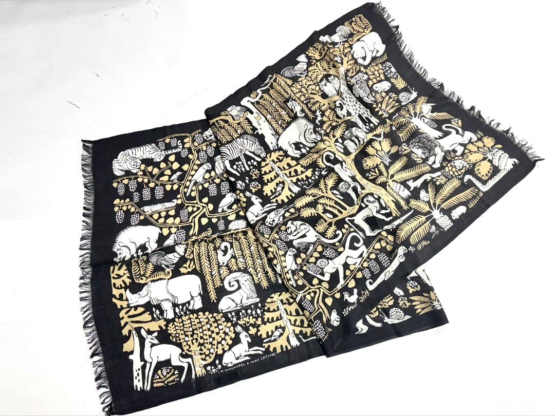 新品INOUI EDITIONS プリント 動物柄マフラー定価2.2万円