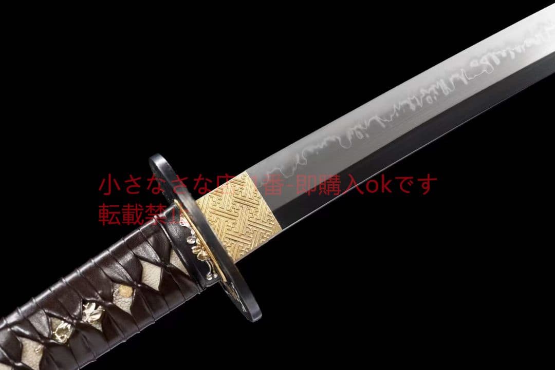 撥水紋研磨刃が白く黒く『浮雲沈香』 古兵器 武具 刀装具 日本刀 模造刀 居合刀