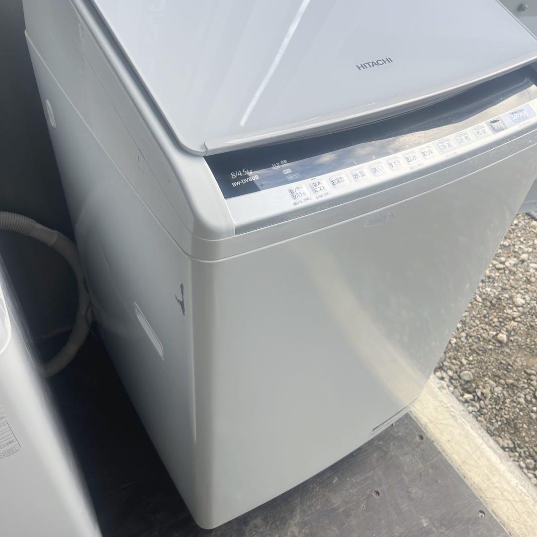 154取付無料！日立ビートウォッシュ熱乾燥搭載！おしゃれホワイト8kg洗濯機