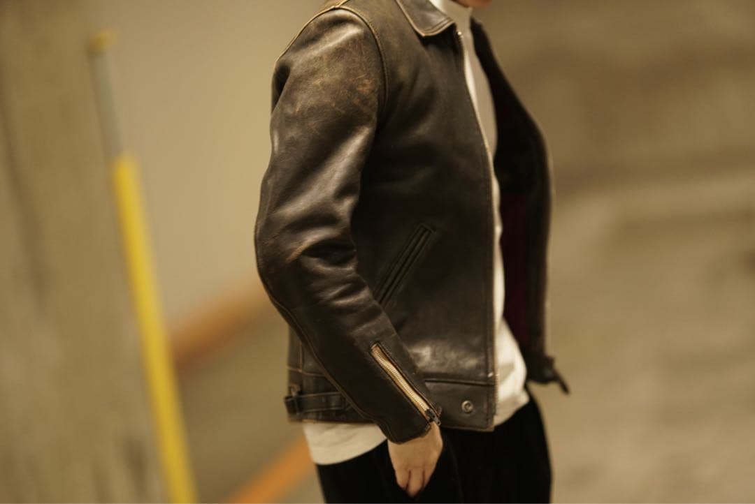 ADDICT CLOTHES アディクトクローズ 羊革 シングルライダース 36