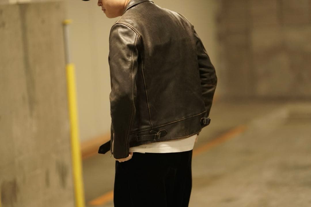 ADDICT CLOTHES アディクトクローズ 羊革 シングルライダース 36