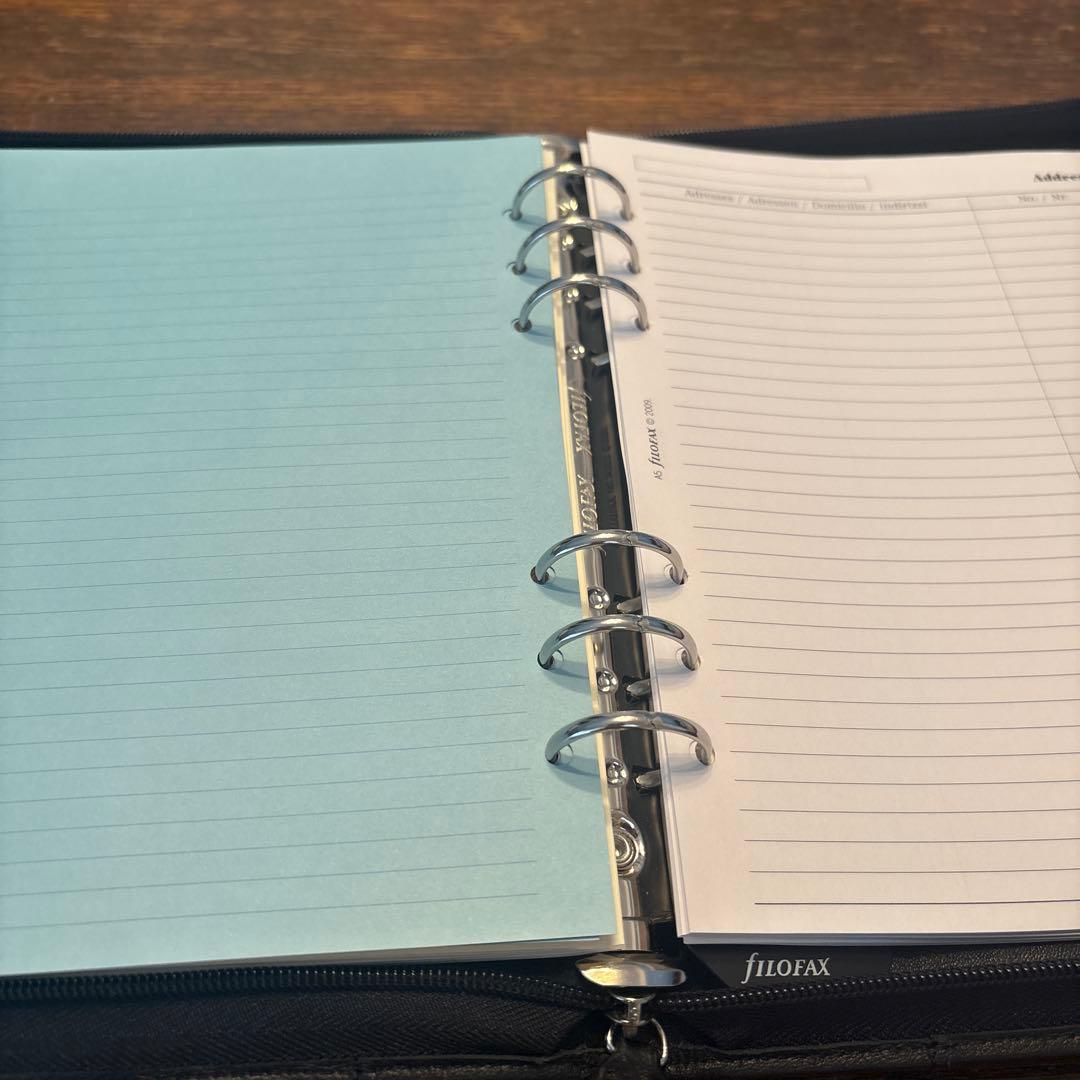 ファイロファックス　システム手帳　黒